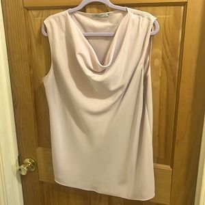 MM Lafleur Cowl Neck Shell in Dusky Pink